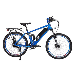 X-Treme Rubicon 500W Full-Suspension Electric Mountain Bicycle-Mountain-X-Treme-Metallic Blue-Right Side View