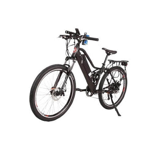 X-Treme Sedona 500W 48V/10.4Ah Electric Step-Through Mountain Bicycle-Cruiser-X-Treme-Black-Left Side Front Oblique View