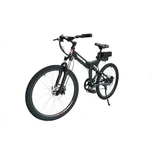 X-Treme-XC-36-Full-Size-Folding-Electric-Bike-Folding-X-Treme-Black-Left Side Front Oblique View